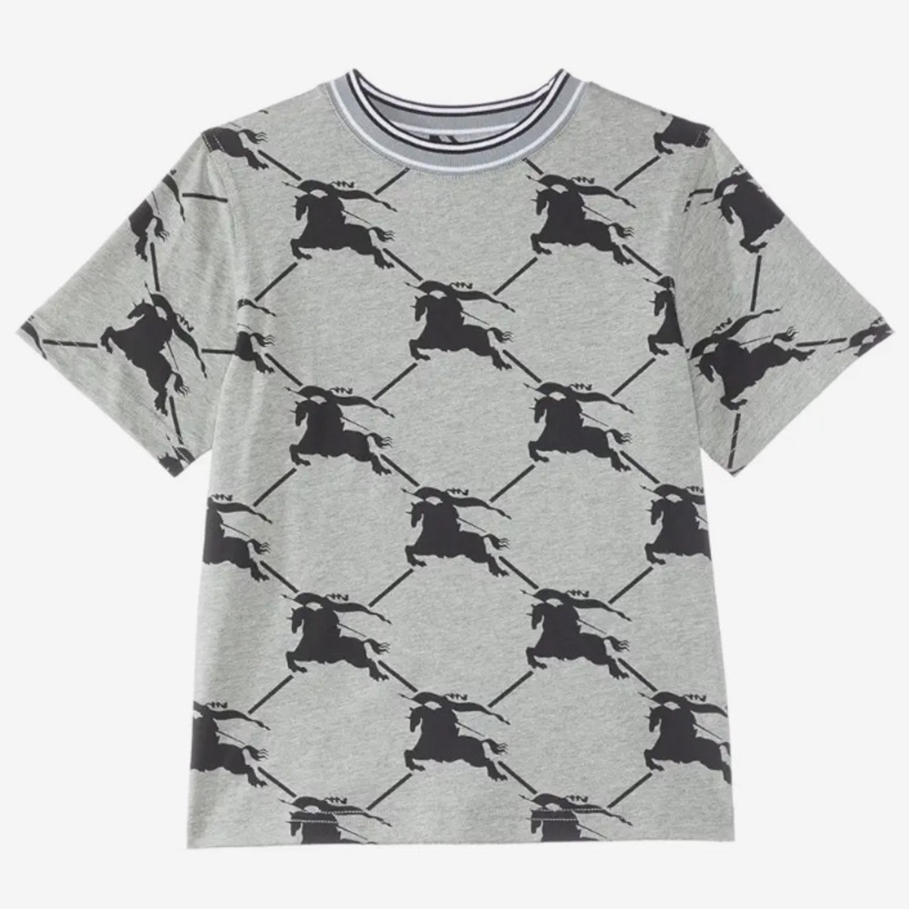 NWT- BURBERRY EKD printed cotton jersey T-shirt